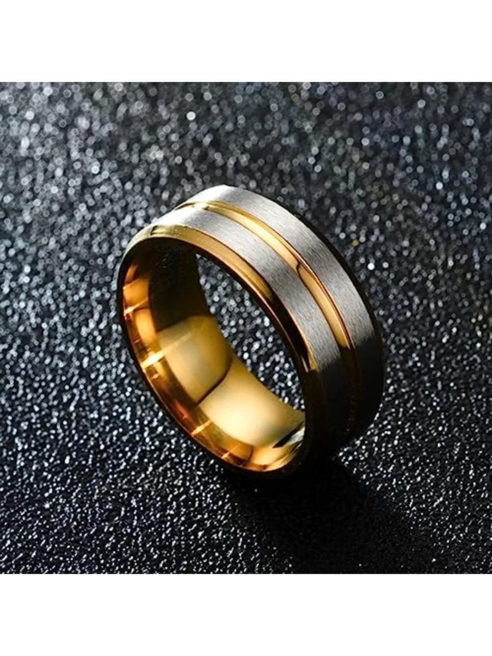 9 Piece Stainless Steel Spinner Ring Set for Anxiety Relief Wedding Band for